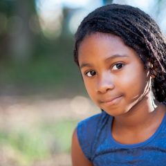 Portrait of a african girl looking at the camera