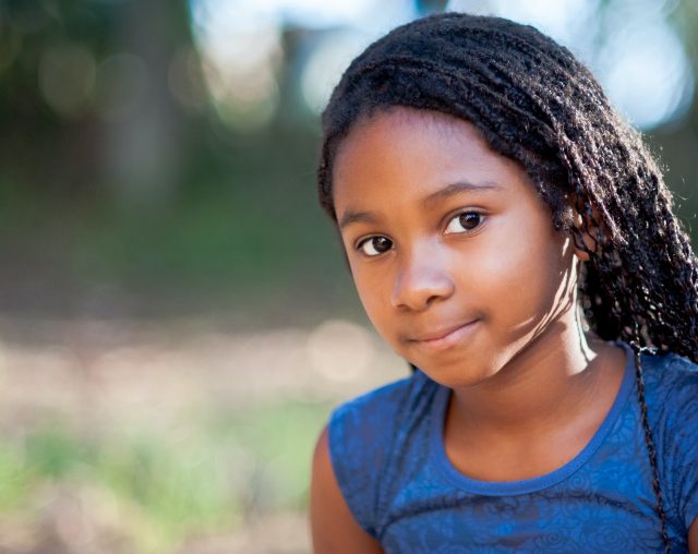 Portrait of a african girl looking at the camera